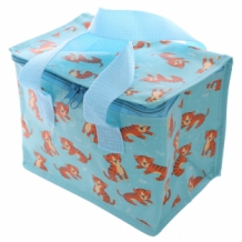 Koeltasje licht blauw met tijger print